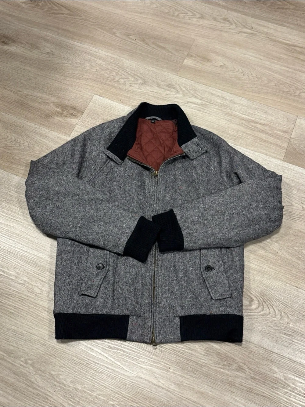 Bonobos Donegal Tweed Bomber Jacket Mens Size M Italy Knickerbocker Bottoli